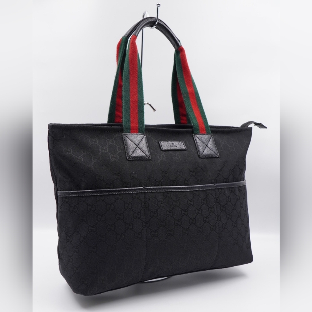 CB30 ❤️ GUCCI Monogram Web Diaper Tote - Picture 3 of 13